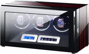 with LCD Touch Screen Adjustable Watch Pillows Blue LED Light 5 Rotation M Accessories Watc sympathy workforce aquifer bill VejiA Watch Case RALIRA Watch Winder Box for 3 Automatic Watches 