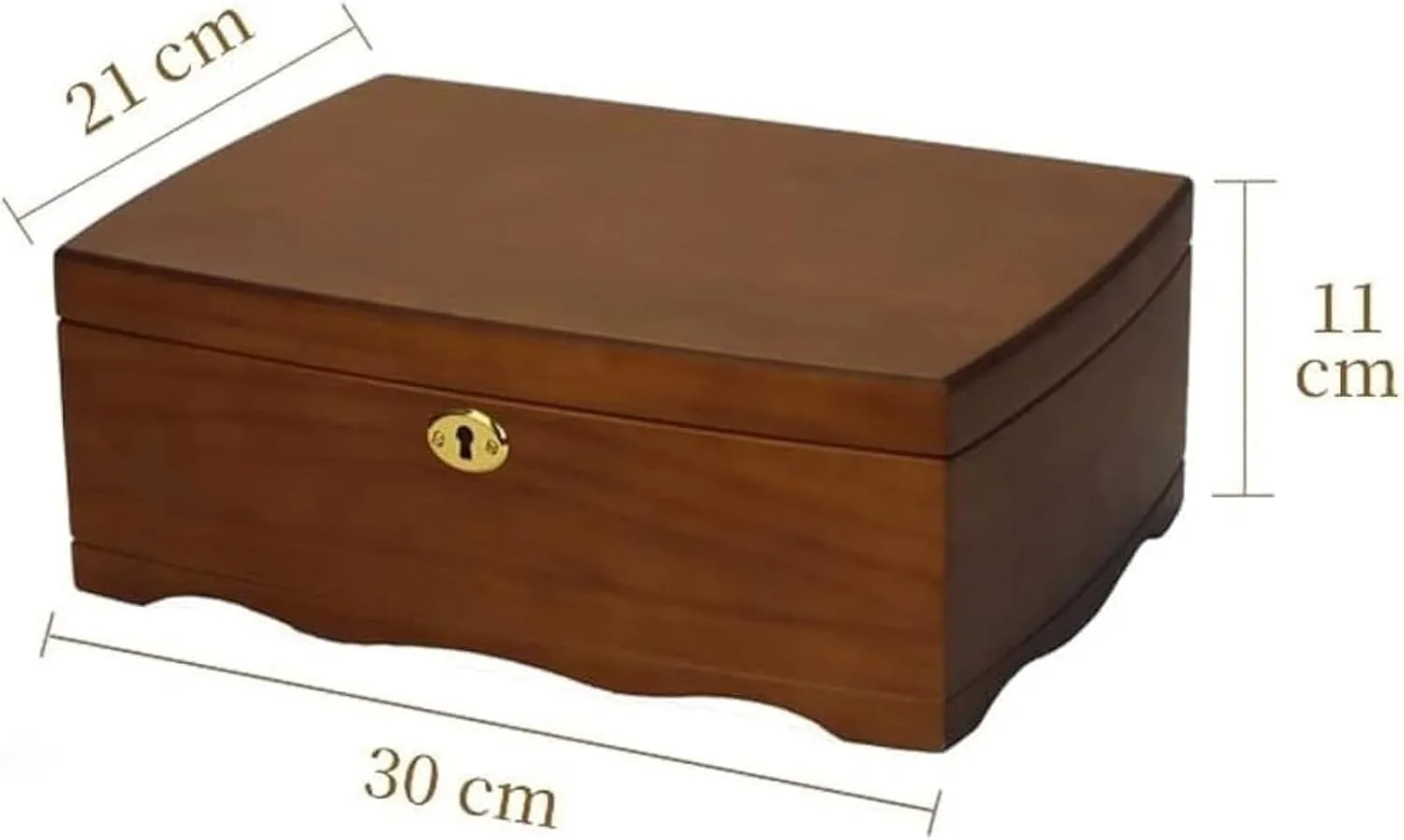 With Lock, Multi-capacity Solid Wooden Jewelry Organizer, High-grade Wooden Jewelry Box, Necklace chick And Ring Vintage Drawer 