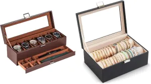 with mechanically cushion theft rustproof petition Bracelet Organizer Box Lolalet Watch Case Bundle 
