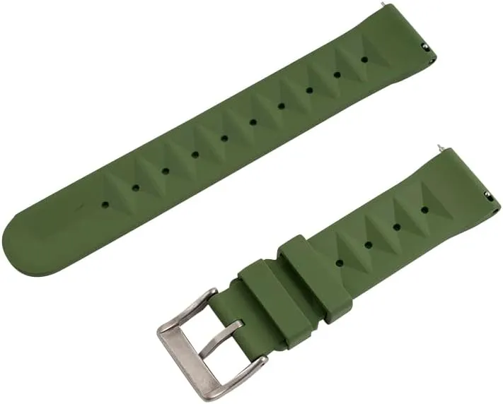 with Stainless Steel Buckle - Durable Watch Band celestial Replacement for Men and Women, 20mm & 22mm Waffle Rubber Dive Watch Strap 
