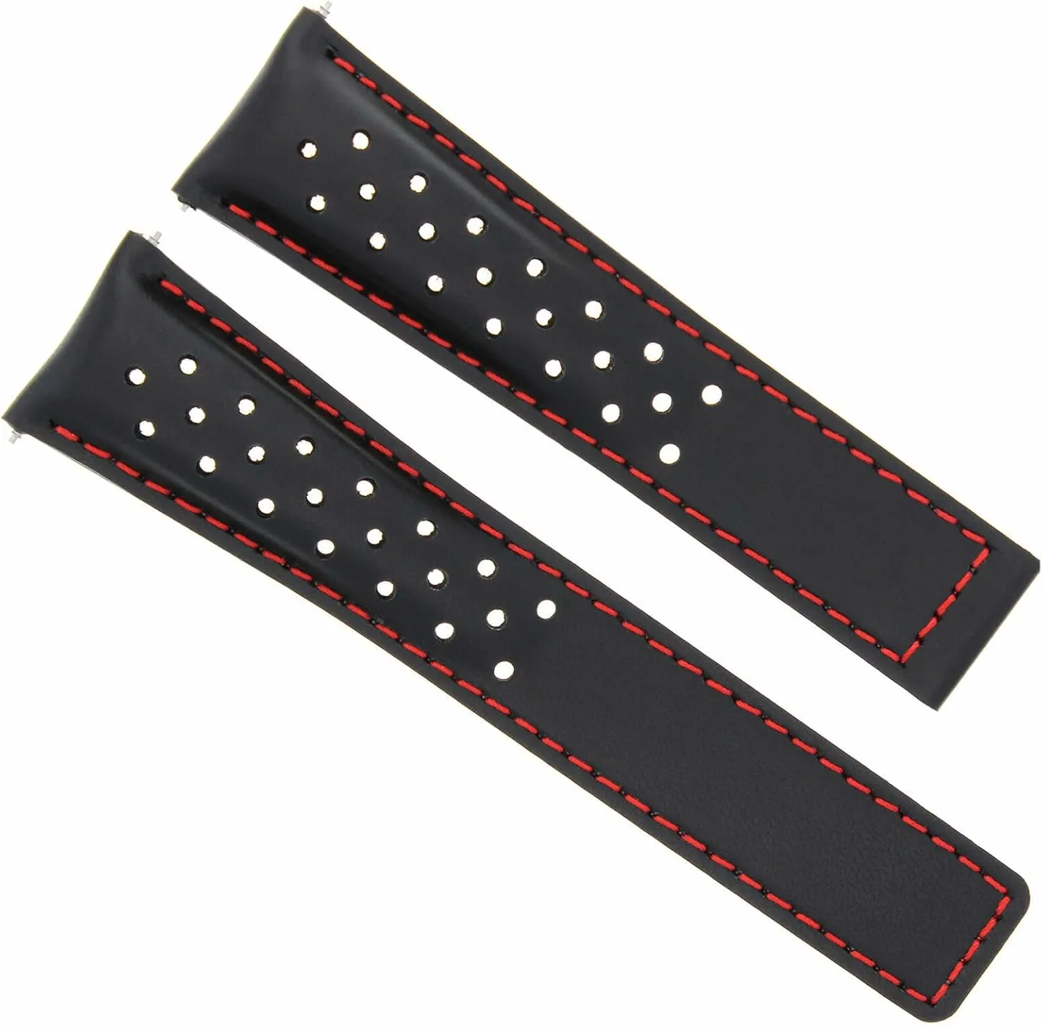 With Tag Heuer Carerra Twin Time F1 Perforated Black Ewatchparts arc bureau expedition agreeable awful 19mm Leather Watch Band Strap Compatible 