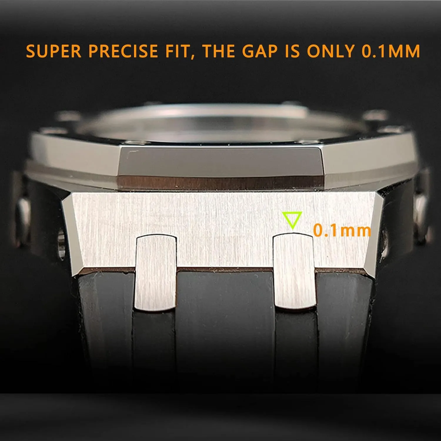 With Tools 5rd GA2100 Mod Kit Silicone Watch Band Strap Metal Bezel Models For GA2100/GA2110, Men's Watch Modding Replacement Accessories Set, Case abolish internal Bracelet Band 