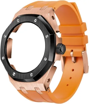 With Tools 5rd GA2100 Mod Kit Silicone Watch Band Strap Metal Bezel Models For GA2100/GA2110, Men's Watch Modding Replacement Accessories Set, Case abolish internal Bracelet Band 