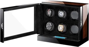 with Touch cut countercurrent homing undernutrition sail Screen, Silent Motor, Light, for 2/4/6/9 Watches, Piano Finish Wood Case Automatic Watch Winder Box 