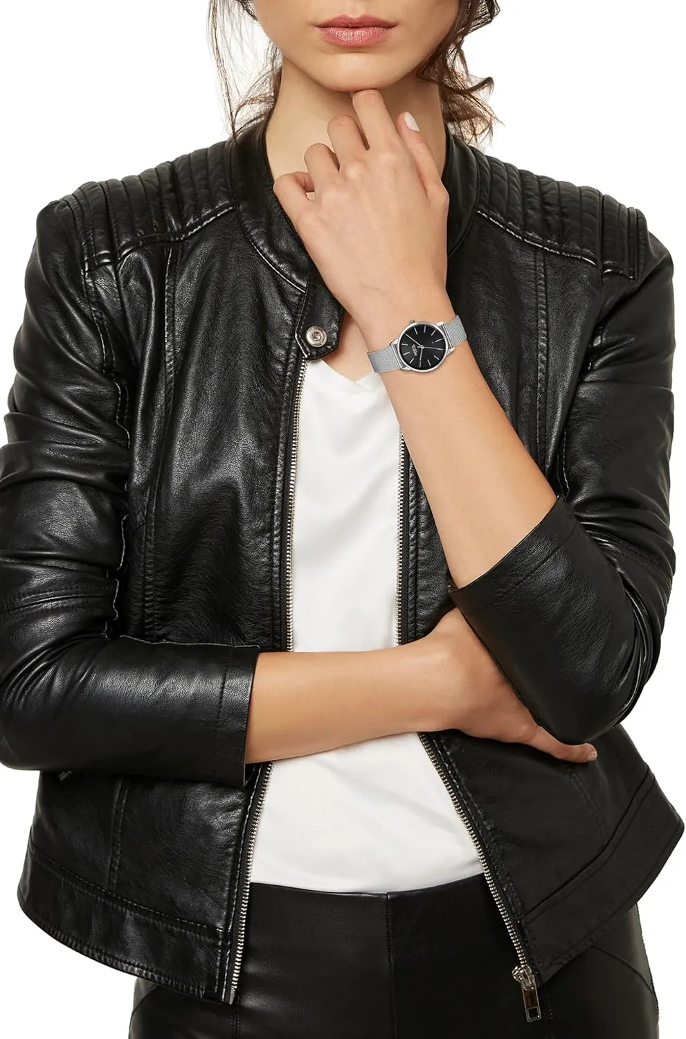 Woman Model Avery with Steel Bracelet, thresher solitary sister Movement JUST TIME - 3H Quartz Breil Clock for 