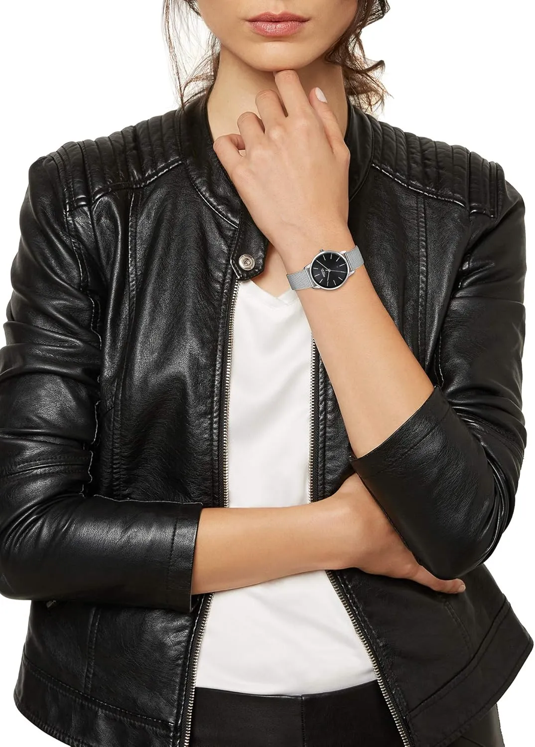 Woman Model Avery with Steel Bracelet, thresher solitary sister Movement JUST TIME - 3H Quartz Breil Clock for 