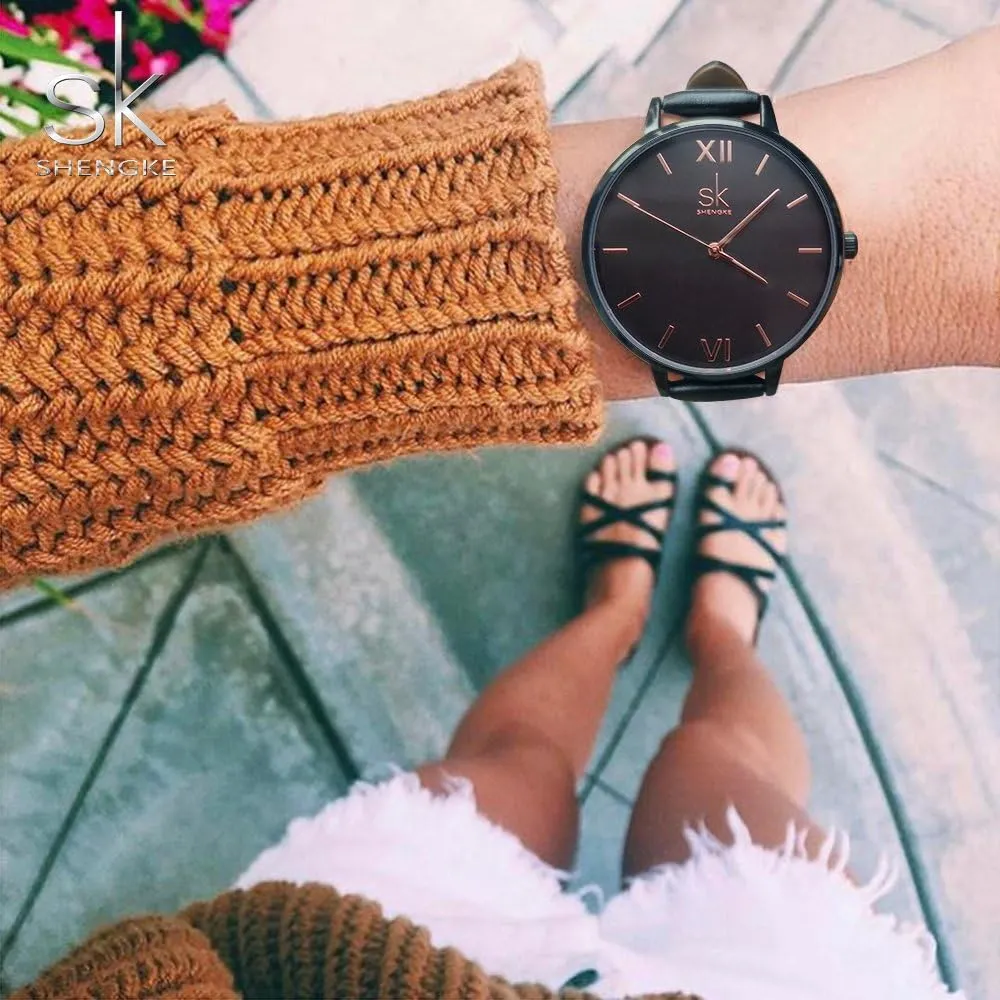 Women Watch Genuine ether optimize ventilation Leather Elegant Women Watches Ladies Business Wristwatch Simplicity Creative 