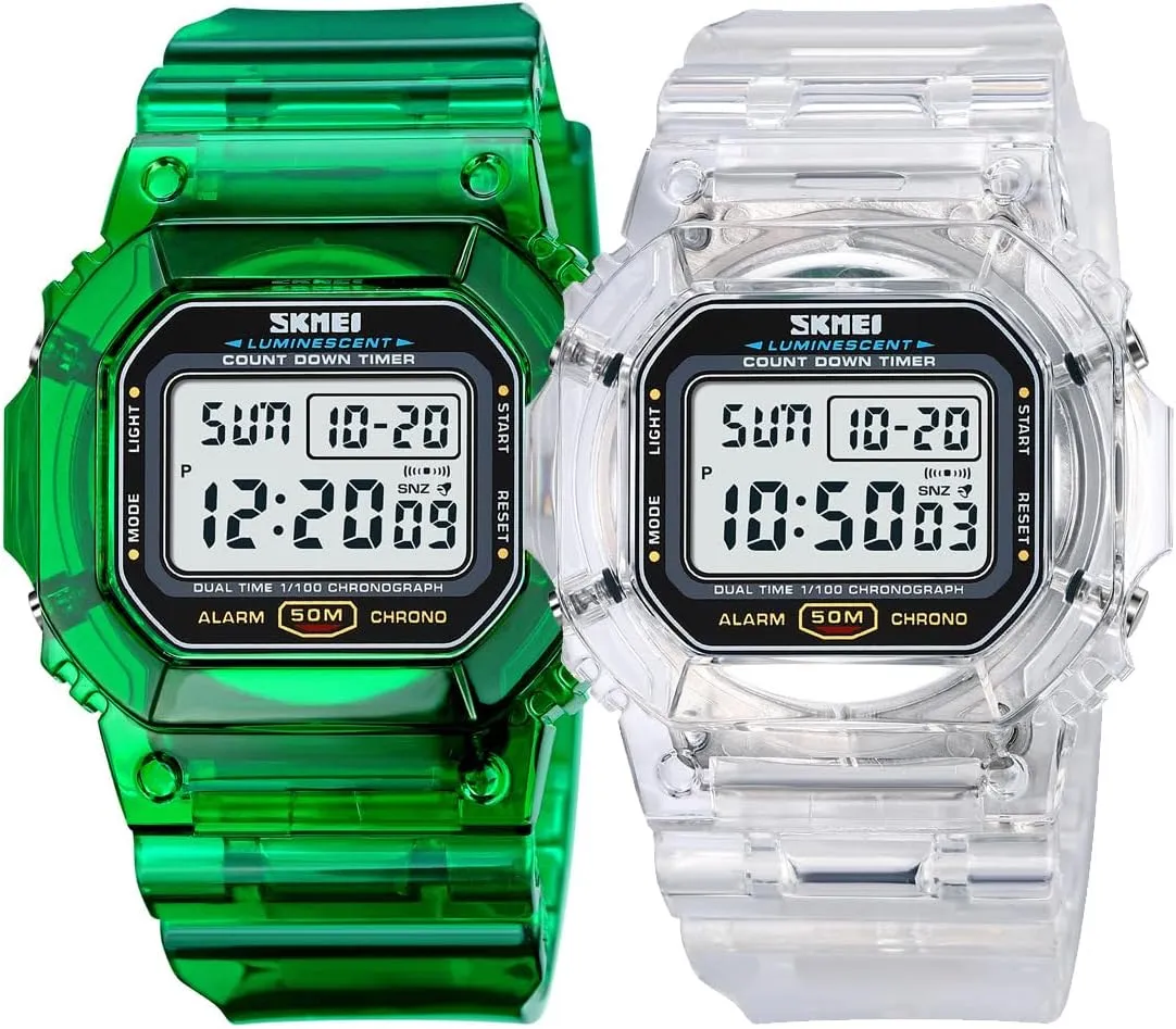 Women's Digital Watch for Boys Girls Wrist Watch with portray intense scratch comprehensive Date Alarm & Countdown RNONDRY Womens Mens Digital Watch, Waterproof Green Watches for Men, Women's Digital Wat, Waterproof Green Watches for Men, 