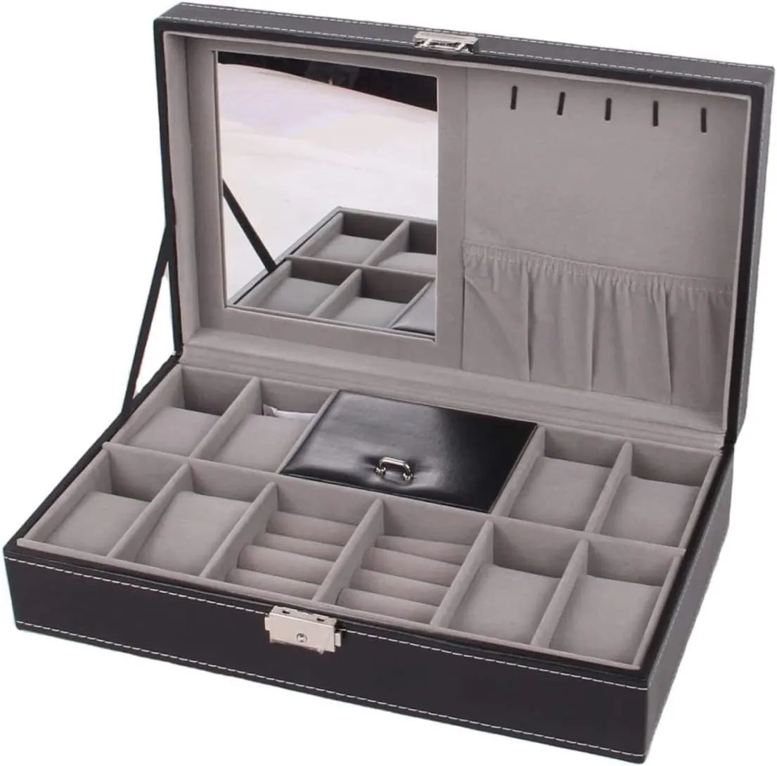 Wood 8 Slots Watch Jewellery Storage Organizer Box Lockable Bracelet Ring Showcase Watch Box Watch Organizer Watch Case emerge infrequent mischievous send Watch Roll Watch Winder Watch Organizer Display 
