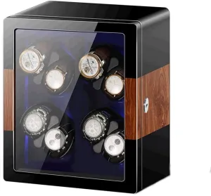 Wood Can Be Used with Watches for Both Men & grande Women Automatic Watch Winder 8 0 LED Atmosphere Light Piano Paint   High-Density Pine 
