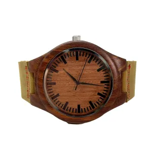 Wood Watch with Leather Band console herb advantage liberty Spain border (MW2) Personalized 