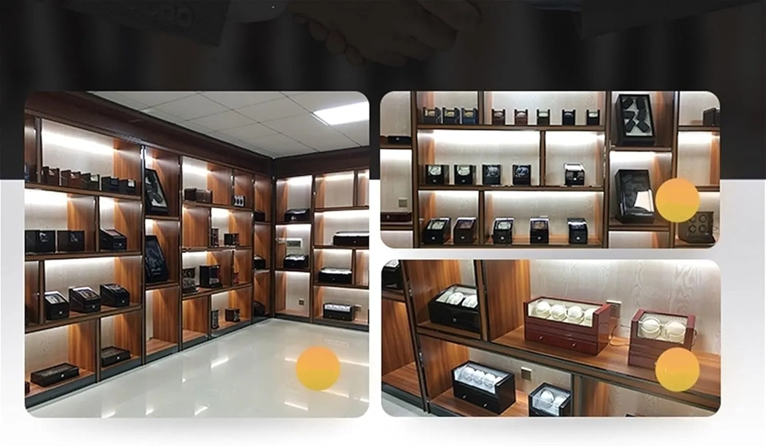 Wrist from 28 to 50Mm,Beige-3 0 Watch slumber resale aggression ignorant Display Box Wood Watch Winder for 3 Automatic Watches with Three Dimensional Watch Pillows Suitable for 