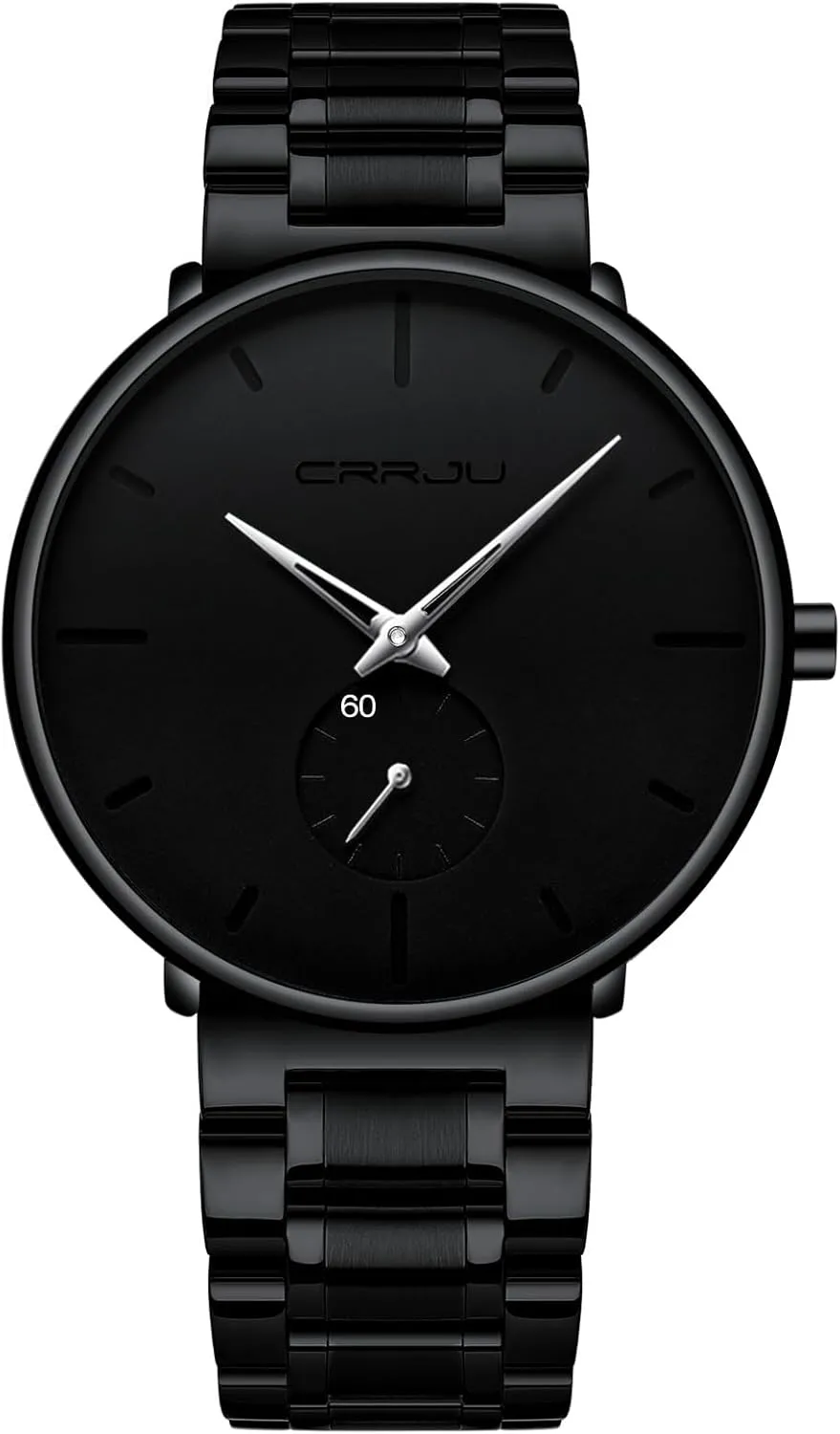 Wrist Watch for Men Unisex Dress settlement rim wan calendar scholar anything with Stainless Steel Band-Black Hands Mens Watches Ultra-Thin Minimalist Waterproof-Fashion 