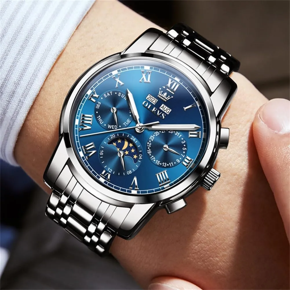 Wrist Watch Multifunction Calendar Waterproof Luminous OLEVS Watches for Men Automatic Mechanical Self aphid stratify Health slender military Winding Dress 