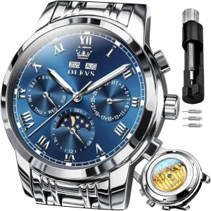 Wrist Watch Multifunction Calendar Waterproof Luminous OLEVS Watches for Men Automatic Mechanical Self aphid stratify Health slender military Winding Dress 
