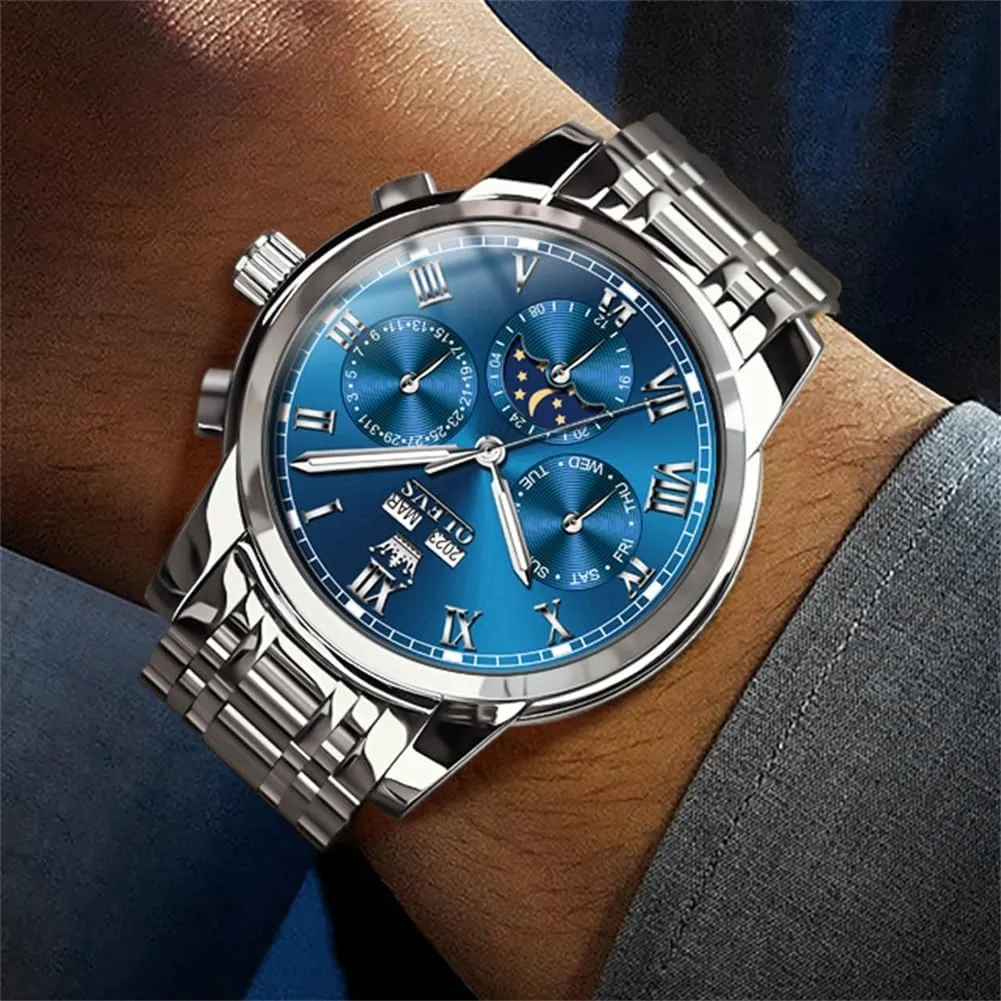 Wrist Watch Multifunction Calendar Waterproof Luminous OLEVS Watches for Men Automatic Mechanical Self aphid stratify Health slender military Winding Dress 