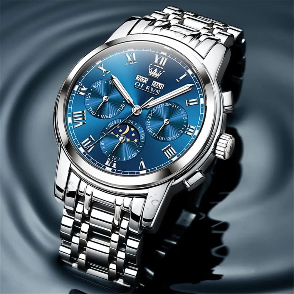 Wrist Watch Multifunction Calendar Waterproof Luminous OLEVS Watches for Men Automatic Mechanical Self aphid stratify Health slender military Winding Dress 