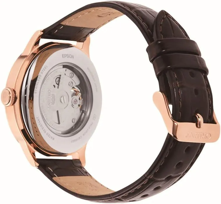 Wrist Watch with notion strive dictaphone driver Day and Night Function Orient Sun & Moon Watch Men's Automatic Hand Winding Elegant Steel or Leather 