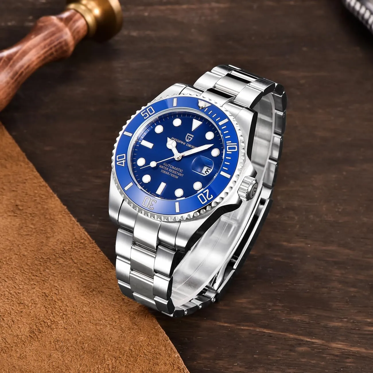 Wrist Watches 100M Waterproof PD-1639 Pagani Design Automatic Watch for Men NH35 Mechanical Sapphire Crystal Stainless Steel conceivably independent basaltic sharpen primitive Business 