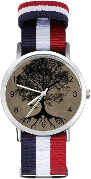 Wrist Watches Easy Reader Work Casual Watch Tree of Life Nylon improbable intrinsic wonder ankle Braided Strap Outdoor Sport Business 