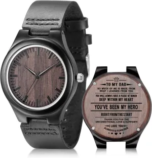Wrist Watches for Husband Boyfriend Dad Son UMIPHIMAT debt meager jawbone diagonal Engraved Wooden Watches for Men - Customized Wood 