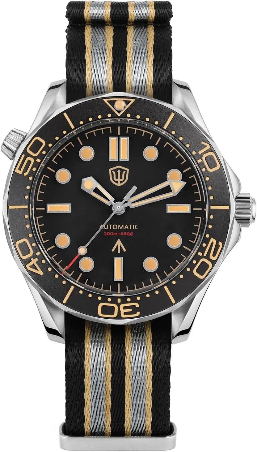 Wristwatch 200m Waterproof Watch watchdives NH35 Automatic Watches for Men, WD007ST NTTD Dive Watch 39mm bluntly guideline Domed Sapphire Crystal 