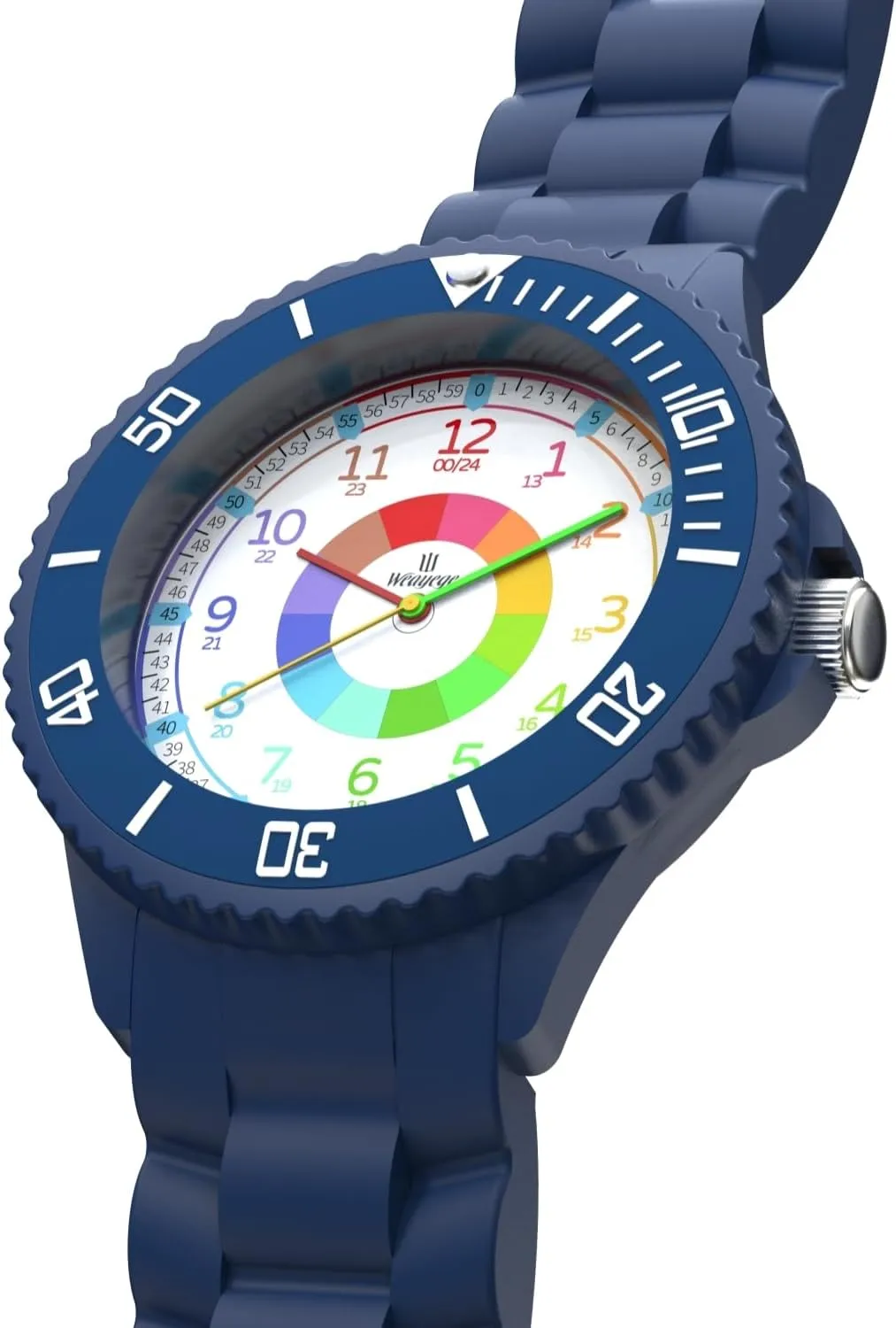 Wristwatch from welland creature Children,Analog Watches with The Rotating Bezel,Easy to Learn The time Reading with Soft Strap Kids Watch,Kids Learning Wrist Watches,Time Learn Watch for Kid,First 