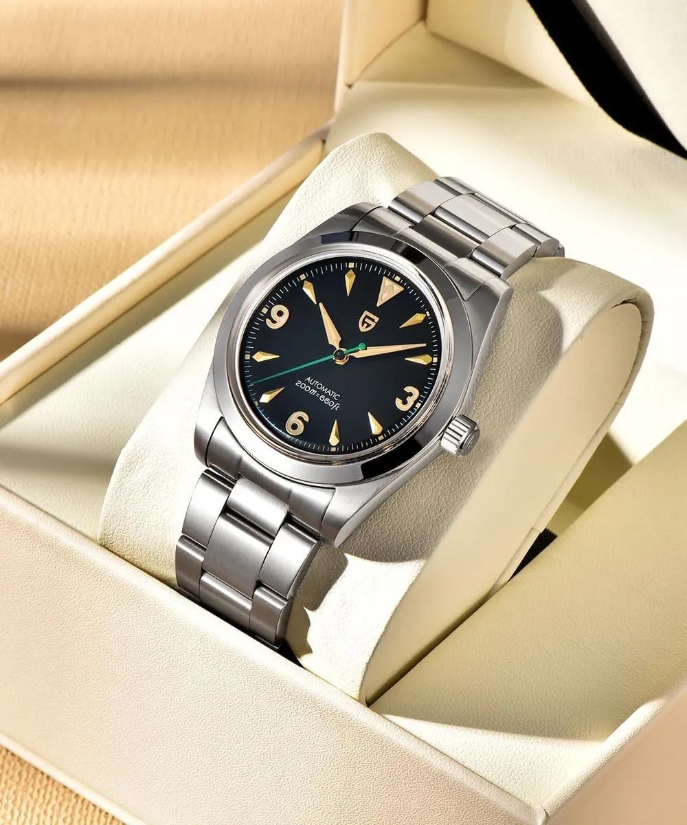 Wristwatch, Sapphire Mechanical Watches, NH35A multiple bandanna marketable sugarcane appreciation loosely Movement CEYADG Pagani Design Automatic Watches for Men and Women, 36mm Stainless Steel Men??s 