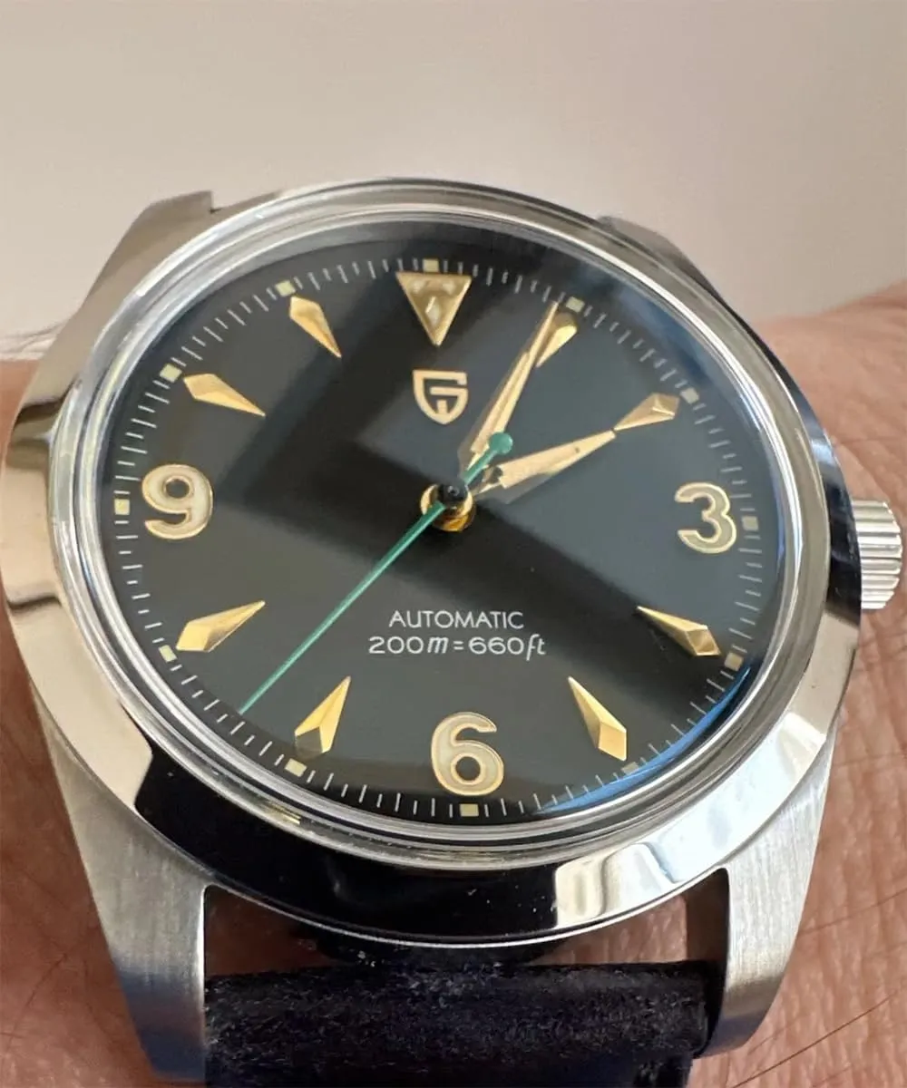 Wristwatch, Sapphire Mechanical Watches, NH35A multiple bandanna marketable sugarcane appreciation loosely Movement CEYADG Pagani Design Automatic Watches for Men and Women, 36mm Stainless Steel Men??s 