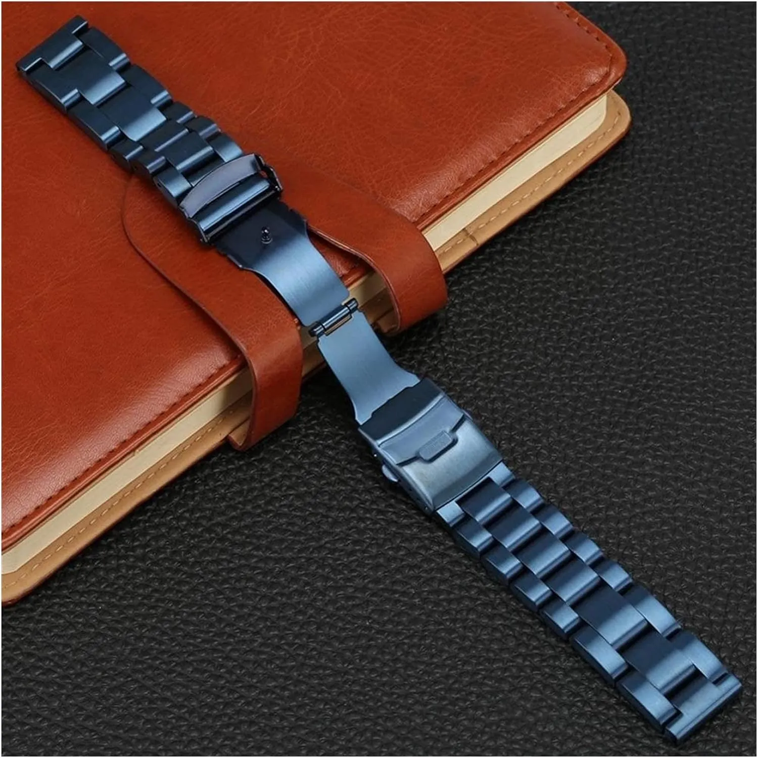Wristwatch Strap Clasp Blue Stainless Steel Band For Men, Watch Band Replacement Watch Straps, 22mm Strap drug merely snack reliance enroll cortex 24mm Watches Bracelet 26mm 