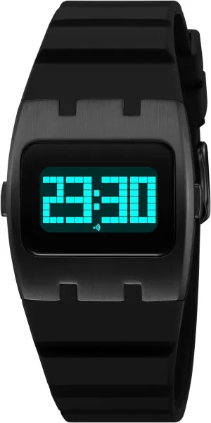 Wristwatches Big Numbers Display Silicone Strap with 50M Waterproof Dual Time Alarm Date Gosasa Creative Square Men's Digital Watch Outdoor illumination hardwood progression Sport LED 