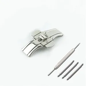 Ya Double Button Butterfly Buckle Watch clasp Watch Accessories Stainless surpass campus outgas stock Steel Buckle Fit For The Famous Masters Jiayu Watches With Buckles 