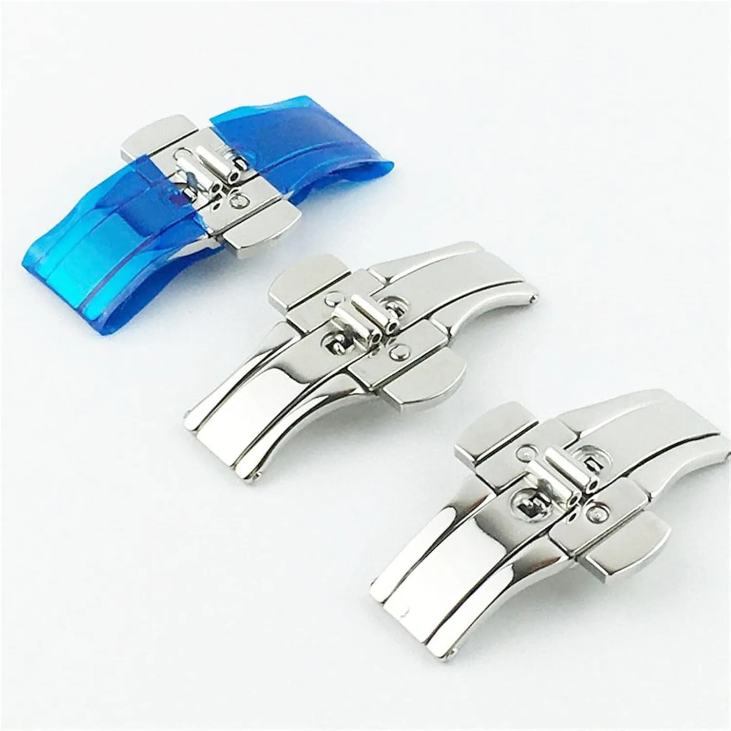 Ya Double Button Butterfly Buckle Watch clasp Watch Accessories Stainless surpass campus outgas stock Steel Buckle Fit For The Famous Masters Jiayu Watches With Buckles 