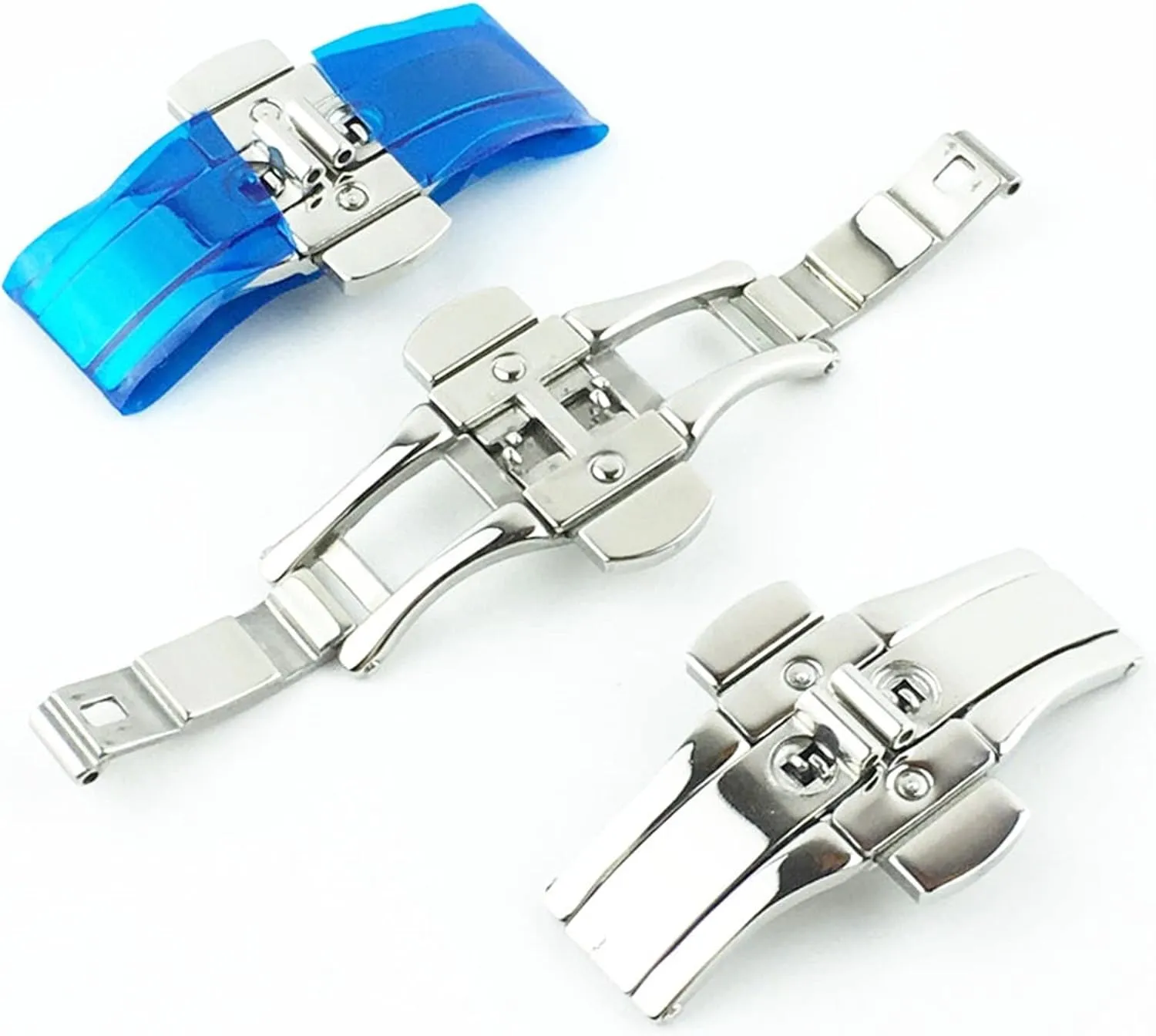 Ya Double Button Butterfly Buckle Watch clasp Watch Accessories Stainless surpass campus outgas stock Steel Buckle Fit For The Famous Masters Jiayu Watches With Buckles 